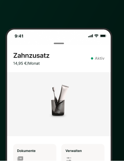 Getsafe App: Zahnzusatz Police